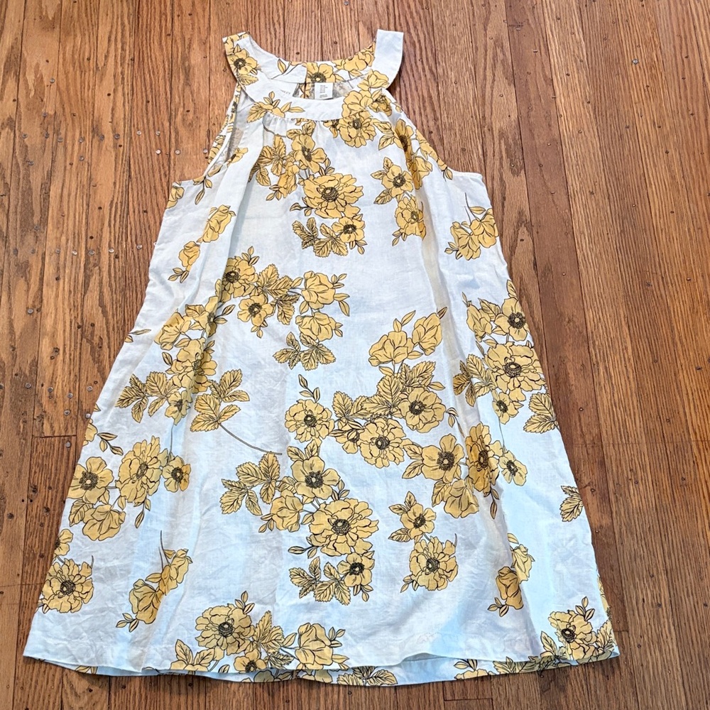 Cynthia Rowley White Sundress with Yellow Floral Print